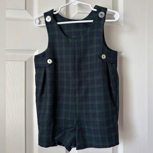 Vintage IMP Originals Plaid Shortall Romper 24 Months Toddler Overalls